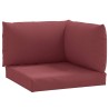 Coussins de palette lot de 3 rouge bordeaux mélangé tissu 649017649017