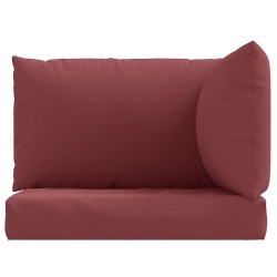 Coussins de palette lot de 3 rouge bordeaux mélangé tissu 649017649017