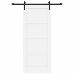 Porte coulissante Blanc 83 x 202 cm Bois de pin massif 649018649018