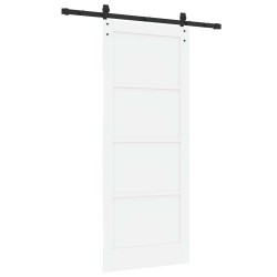 Porte coulissante Blanc 83 x 202 cm Bois de pin massif 649018649018