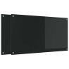 Crédence de cuisine 2 pcs Noir 110 x 60 cm verre trempé 649019649019
