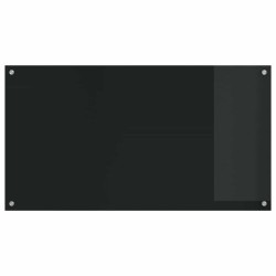 Crédence de cuisine 2 pcs Noir 110 x 60 cm verre trempé 649019649019