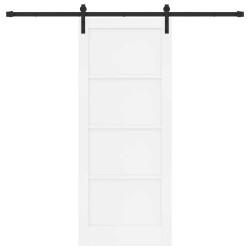 Porte coulissante Blanc 83 x 202 cm Bois de pin massif 649022649022