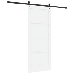 Porte coulissante Blanc 83 x 202 cm Bois de pin massif 649022649022