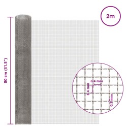 Écran en maille 80 x 200 cm 3 Mesh Acier Inoxydable 201 Argenté 649024649024