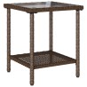 Ensemble de canapés d'extérieur 2 pcs Marron et rouge polyrotin 649026649026