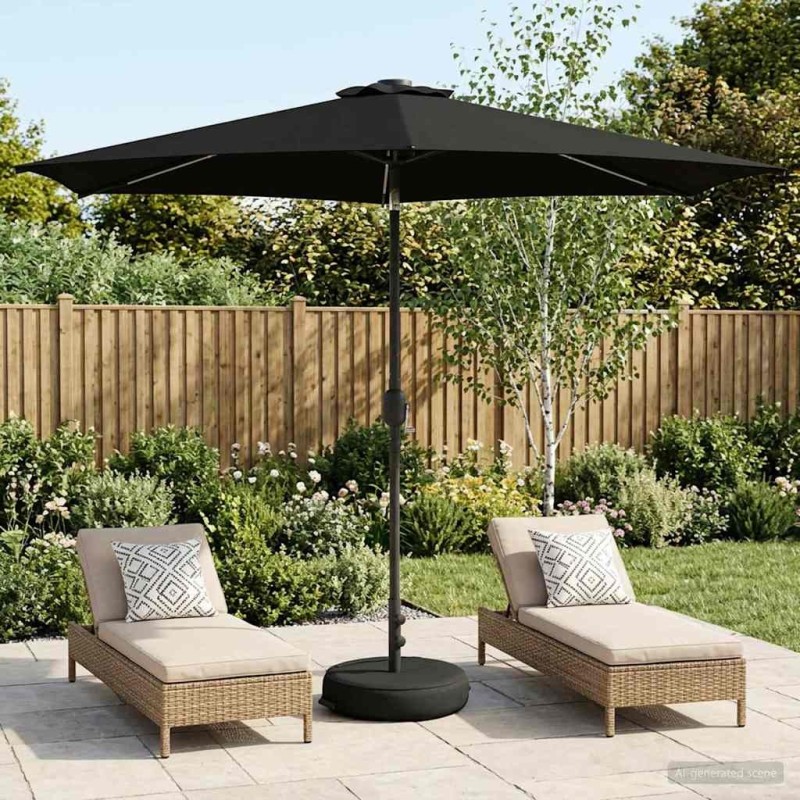 Parasol de jardin avec lumières LED et base 300 x 300 cm 649034649034