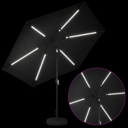 Parasol de jardin avec lumières LED et base 300 x 300 cm 649034649034