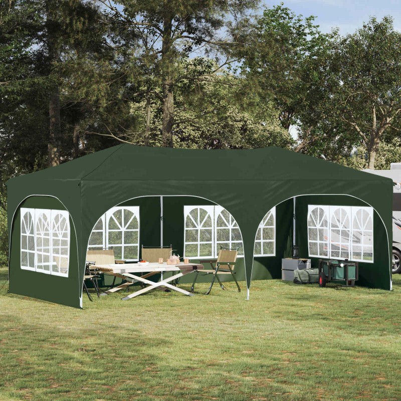 Tente de fête pop-up 575 x 288 x 245 cm Vert Tissu Oxford 649035649035