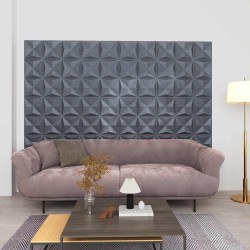 Panneaux muraux 12 pcs Origami Gris 50 x 50 cm Mousse XPS 649038649038