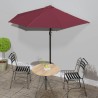 Parasol de balcon mât en aluminium Bordeaux 270x144x222 cm Demi 649039649039