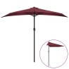 Parasol de balcon mât en aluminium Bordeaux 270x144x222 cm Demi 649039649039