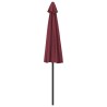 Parasol de balcon mât en aluminium Bordeaux 270x144x222 cm Demi 649039649039
