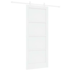 Porte coulissante Blanc 83 x 202 cm Bois de pin massif 649040649040