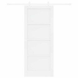 Porte coulissante Blanc 83 x 202 cm Bois de pin massif 649040649040
