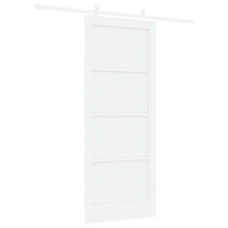 Porte coulissante Blanc 83 x 202 cm Bois de pin massif 649040649040