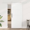 Porte coulissante Blanc 83 x 202 cm Bois de pin massif 649042649042