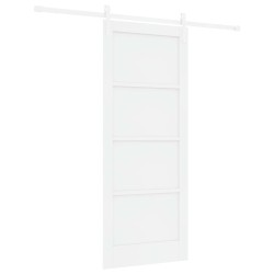 Porte coulissante Blanc 83 x 202 cm Bois de pin massif 649042649042