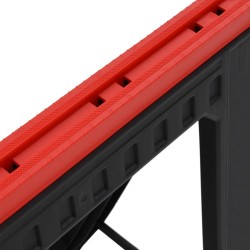 Tréteaux de travail pliables 2 pcs PP Noir et rouge 350 kg 649043649043