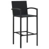 Ensemble de bar de jardin 3 pcs noir résine tressée 649045649045