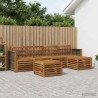 Ensemble de canapés d'extérieur 6 pcs Naturel 649046649046