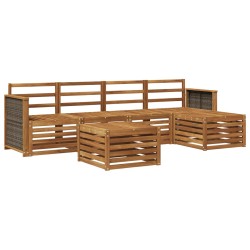Ensemble de canapés d'extérieur 6 pcs Naturel 649046649046