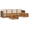 Ensemble de canapés d'extérieur 6 pcs Naturel 649046649046