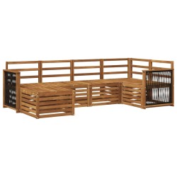 Ensemble de canapé d'angle 5 pcs Naturel Bois d'Acacia Massif 649048649048