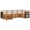 Ensemble de canapé d'angle 5 pcs Naturel Bois d'Acacia Massif 649048649048