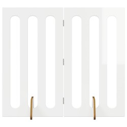 Clôture pliable pour animaux 2 pcs Blanc Brillant 649052649052