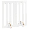 Clôture pliable pour animaux 2 pcs Blanc Brillant 649052649052