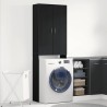 Meuble pour machine à laver en chêne noir 64 x 25,5 x 190 cm 649053649053