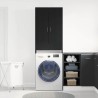 Meuble pour machine à laver en chêne noir 64 x 25,5 x 190 cm 649053649053