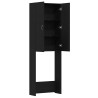 Meuble pour machine à laver en chêne noir 64 x 25,5 x 190 cm 649053649053