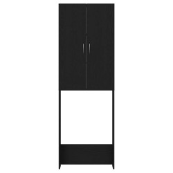 Meuble pour machine à laver en chêne noir 64 x 25,5 x 190 cm 649053649053