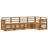 Ensemble de canapé d'angle 4 pcs Naturel Bois d'Acacia Massif 649055649055