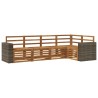 Ensemble de canapé d'angle 5 pcs Naturel Bois d'Acacia Massif 649056649056