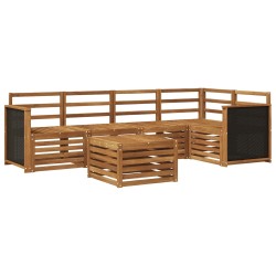Ensemble de canapé d'angle 5 pcs Naturel Bois d'Acacia Massif 649057649057