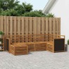 Ensemble de canapé d'angle 5 pcs Naturel Bois d'Acacia Massif 649060649060