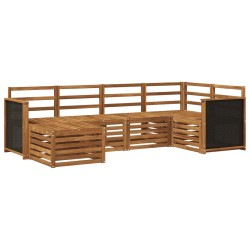 Ensemble de canapé d'angle 5 pcs Naturel Bois d'Acacia Massif 649060649060