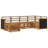 Ensemble de canapé d'angle 5 pcs Naturel Bois d'Acacia Massif 649060649060