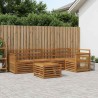 Ensemble de canapé d'angle 5 pcs Naturel Bois d'Acacia Massif 649062649062