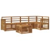 Ensemble de canapé d'angle 5 pcs Naturel Bois d'Acacia Massif 649062649062