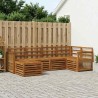 Ensemble de canapé d'angle 5 pcs Naturel Bois d'Acacia Massif 649063649063