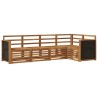 Ensemble de canapé d'angle 4 pcs Naturel Bois d'Acacia Massif 649064649064
