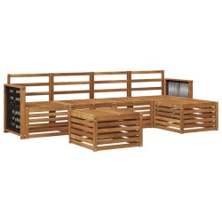 Ensemble de canapés d'extérieur 6 pcs Naturel 649067649067