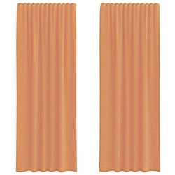 Rideaux en voile à œillets 2 pcs couleur terre cuite 649075649075
