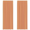 Rideaux en voile à œillets 2 pcs couleur terre cuite 649075649075