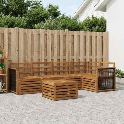 Ensemble de canapé d'angle 5 pcs Naturel Bois d'Acacia Massif 649077649077
