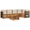 Ensemble de canapé d'angle 5 pcs Naturel Bois d'Acacia Massif 649077649077